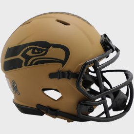 Seattle Seahawks Mini Speed Football Helmet 2023 SALUTE TO SERVICE 2 NFL