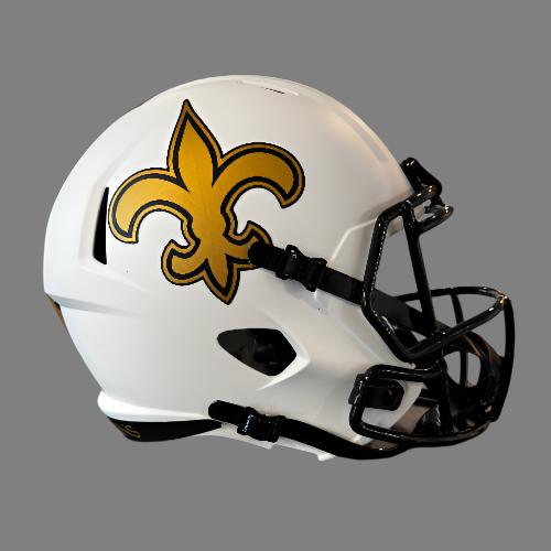 New Orleans Saints Full Size Speed Replica Football Helmet LUNAR - NFL