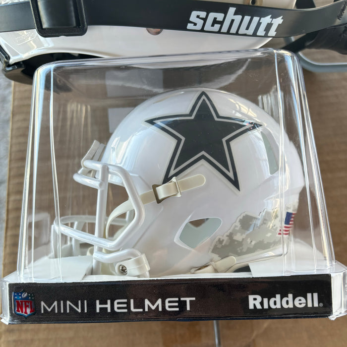 Dallas Cowboys NFL Mini Speed Football Helmet SALUTE TO SERVICE 3