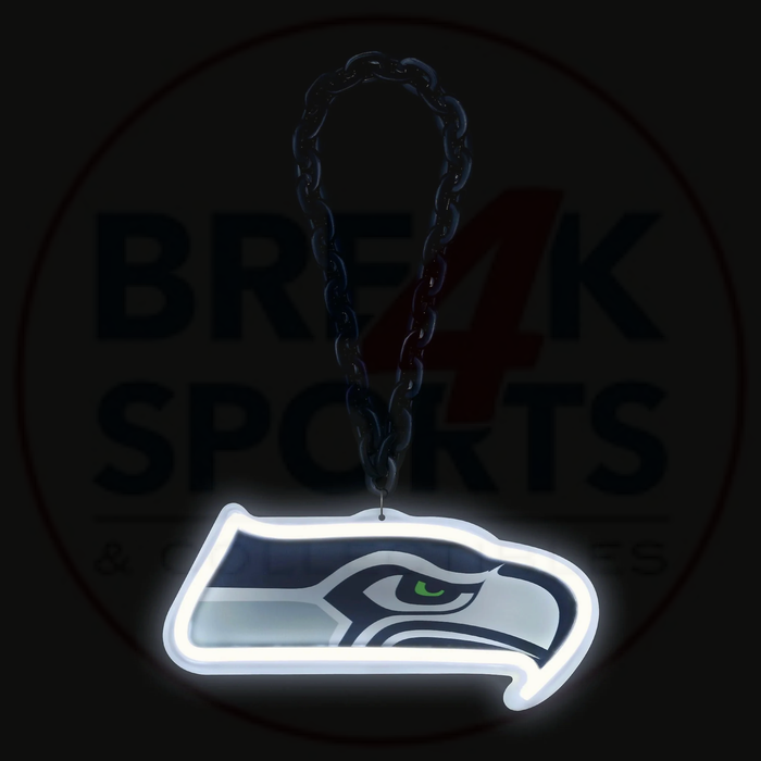 Seattle Seahawks 10" Neon Light Up Big Logo Fan Chain