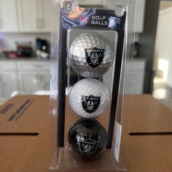 Las Vegas Raiders 3 Pack of Golf Balls