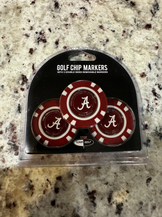 Alabama Crimson Tide Golf Chip with Marker 3 Pack