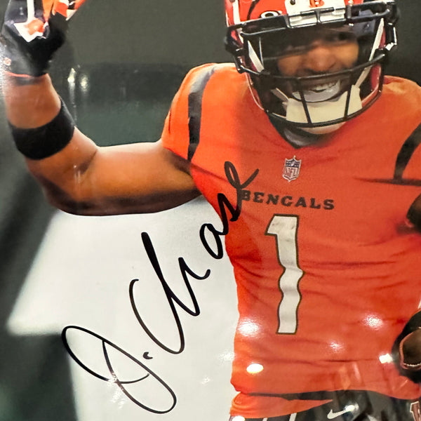 Ja'Marr Chase Autographed Cincinnati Bengals Orange Full Size