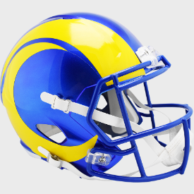 LA RAMS RIDDELL WHITE LUNAR ECLIPSE MINI FOOTBALL HELMET